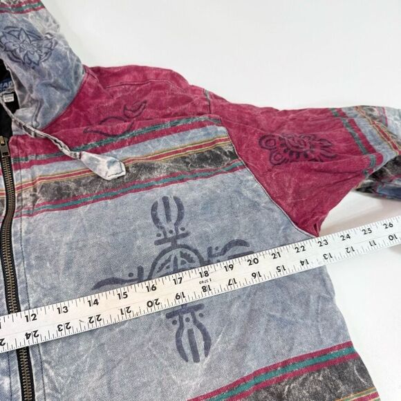 VTG The Headshop Jacket Mens Medium Full Zip Boho Hooded Cotton Lined - Picture 6 of 8